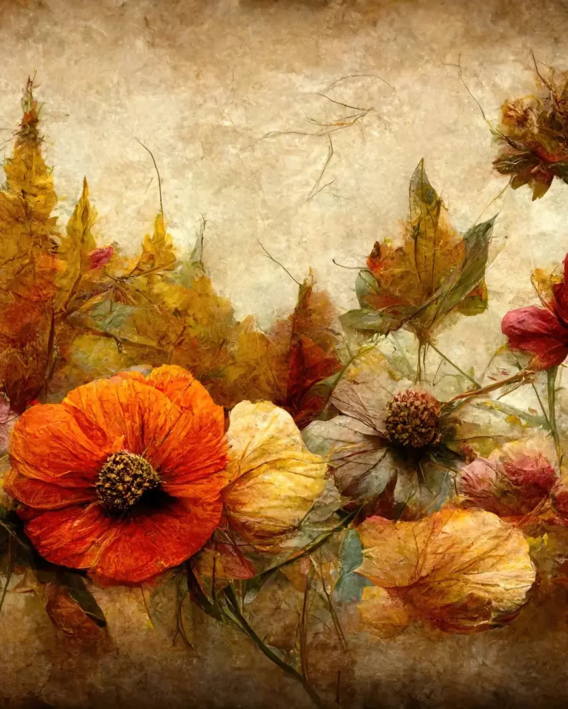 Autumn Bouquet 8’X10’ Fleece (96 X 120 Inch) Backdrop