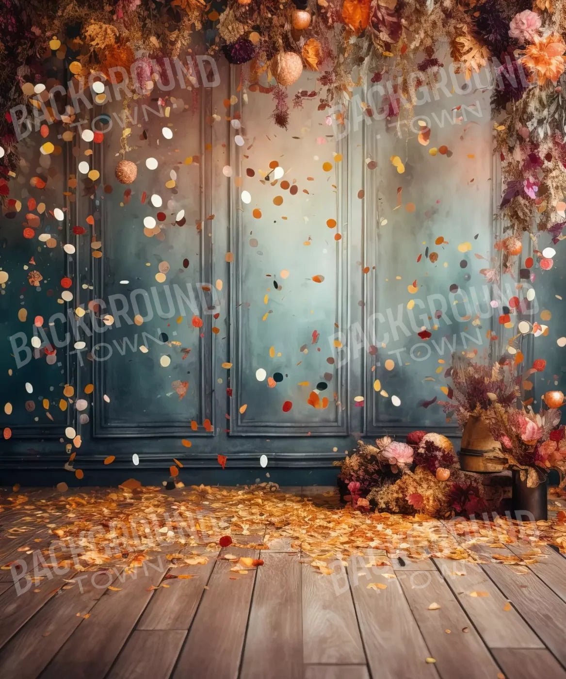 Autumn Confetti Wall 10’X12’ Ultracloth (120 X 144 Inch) Backdrop