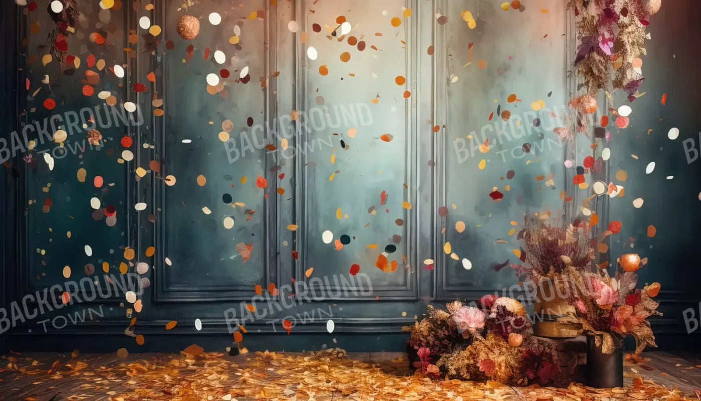 Autumn Confetti Wall 14’X8’ Ultracloth (168 X 96 Inch) Backdrop