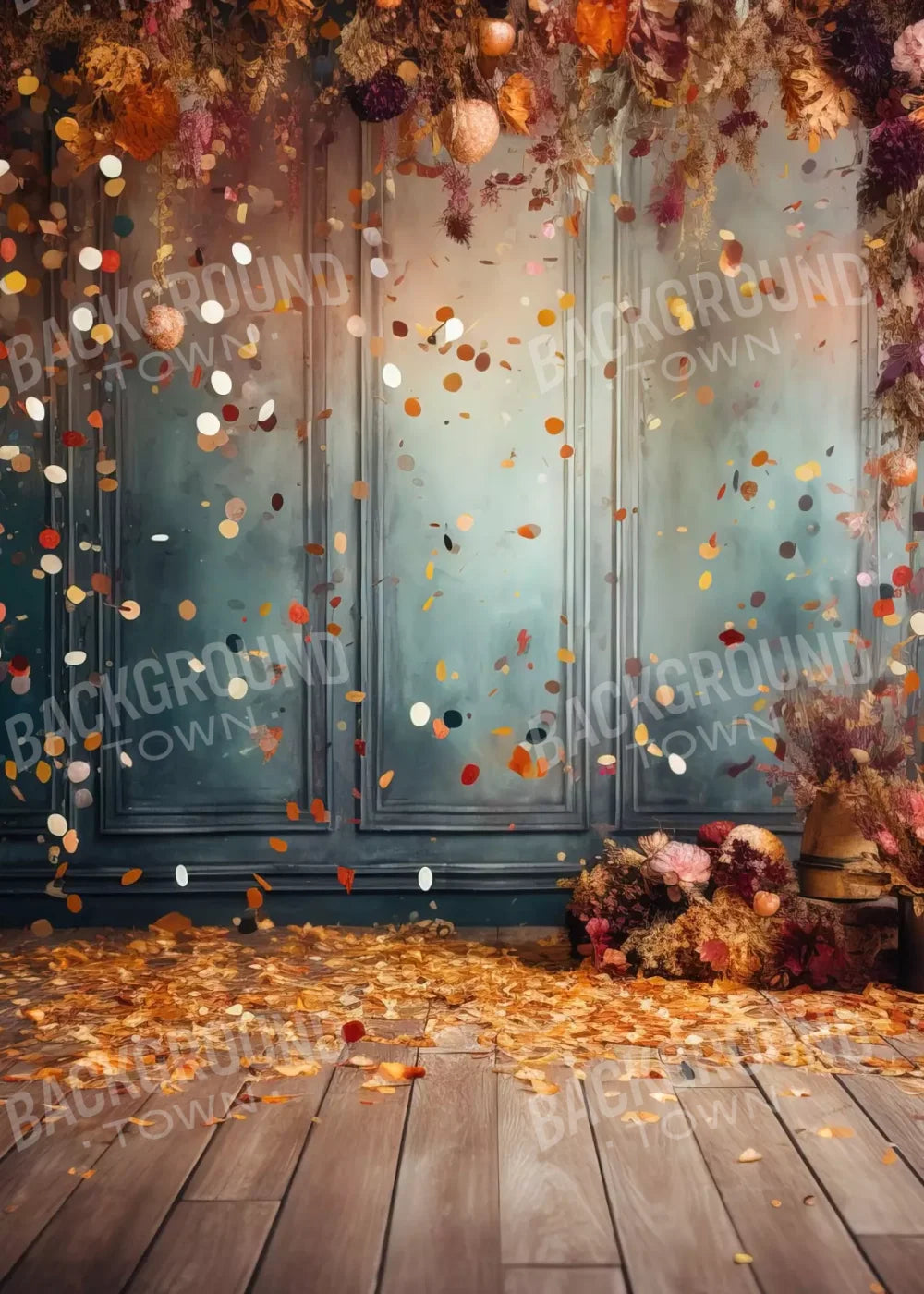 Autumn Confetti Wall 5’X7’ Ultracloth (60 X 84 Inch) Backdrop