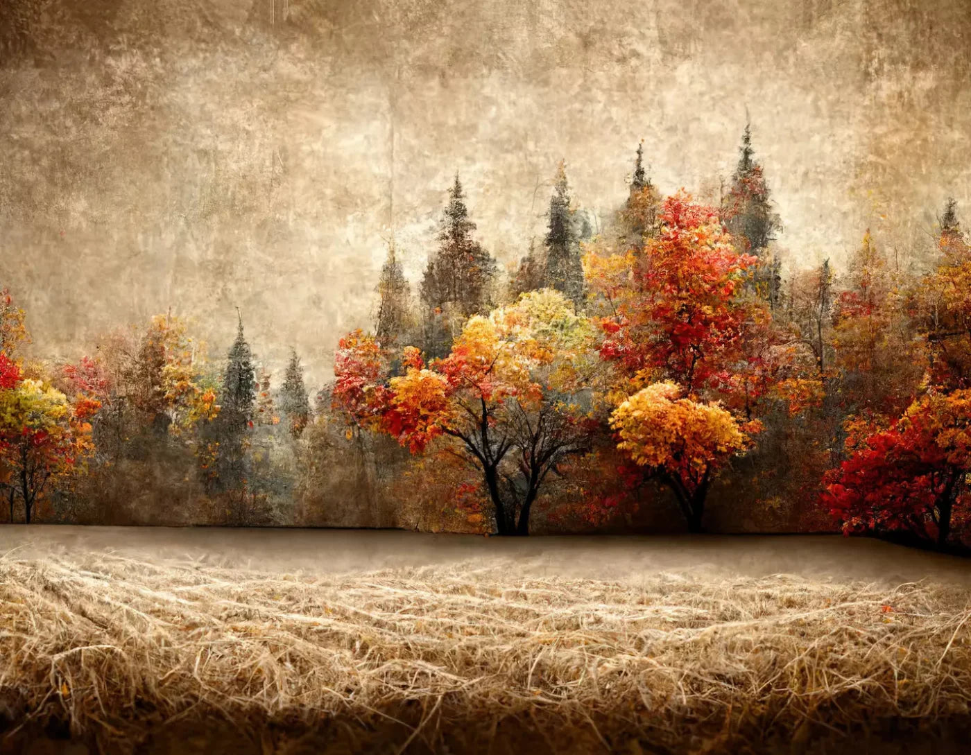 Autumn Days 8X6 Fleece ( 96 X 72 Inch ) Backdrop