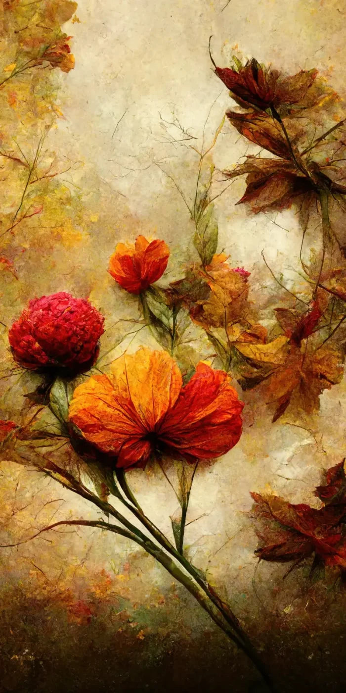 Autumn Flowers 10’X20’ Ultracloth (120 X 240 Inch) Backdrop