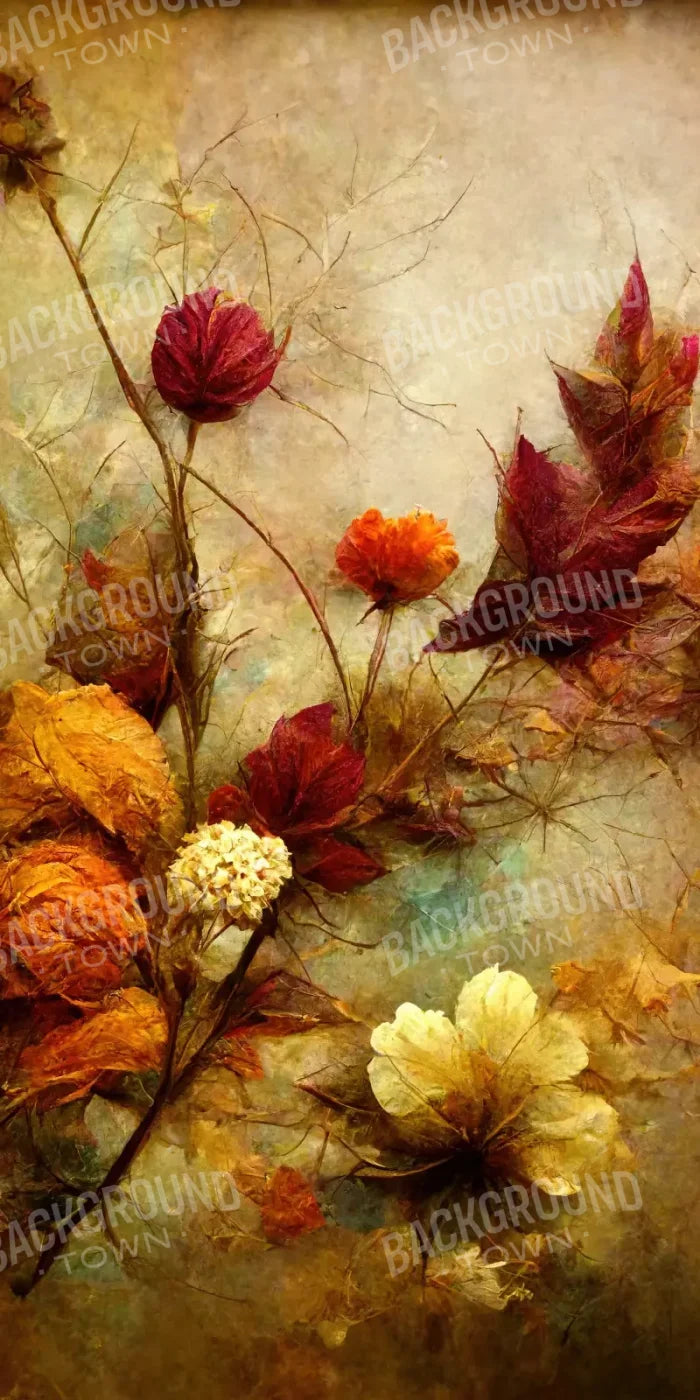 Autumn Flowers Ii 8’X16’ Ultracloth (96 X 192 Inch) Backdrop