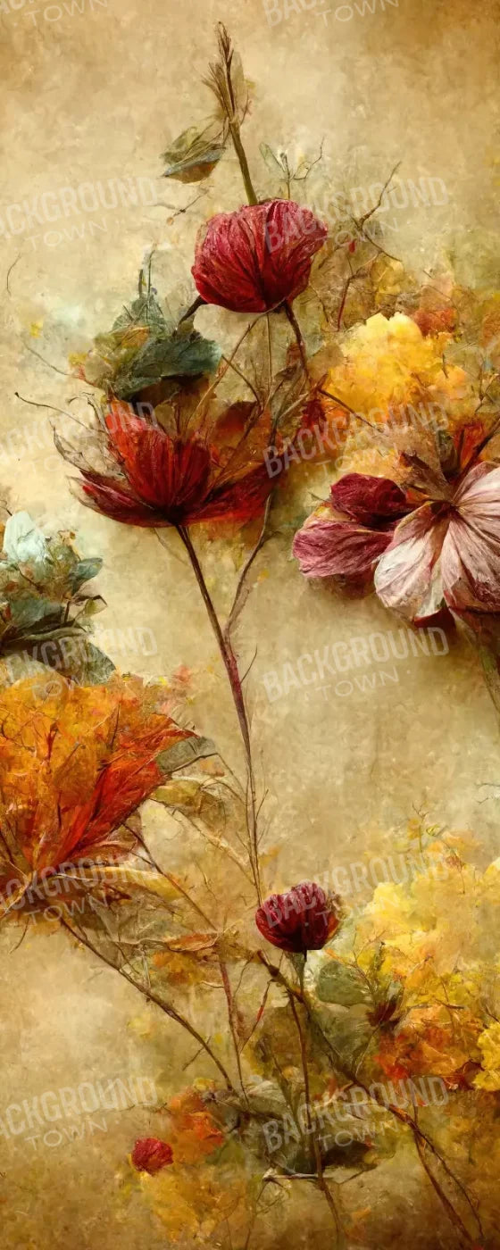 Autumn Flowers Iii 8’X20’ Ultracloth (96 X 240 Inch) Backdrop