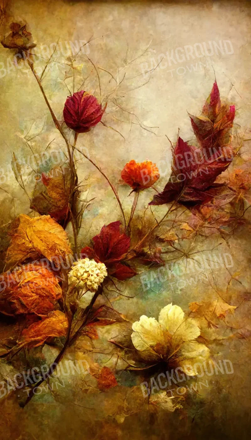 Autumn Flowers Ii 8’X14’ Ultracloth (96 X 168 Inch) Backdrop