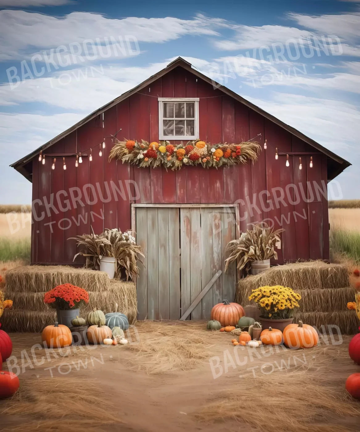 Autumn Hay Barn 10’X12’ Ultracloth (120 X 144 Inch) Backdrop