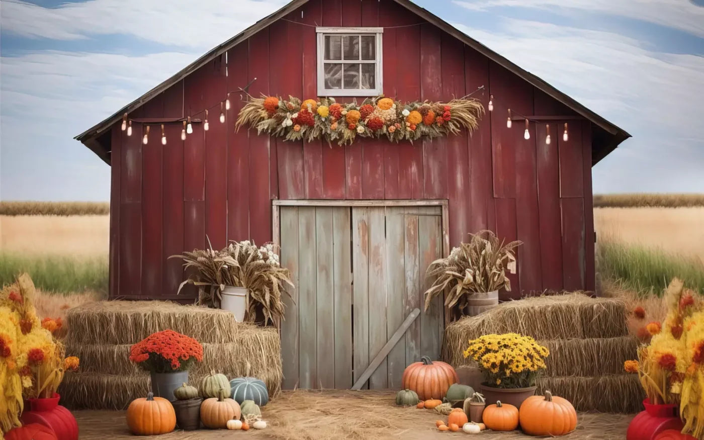Autumn Hay Barn 16’X10’ Ultracloth (192 X 120 Inch) Backdrop