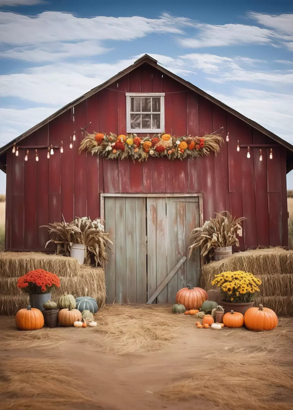 Autumn Hay Barn 5’X7’ Ultracloth (60 X 84 Inch) Backdrop