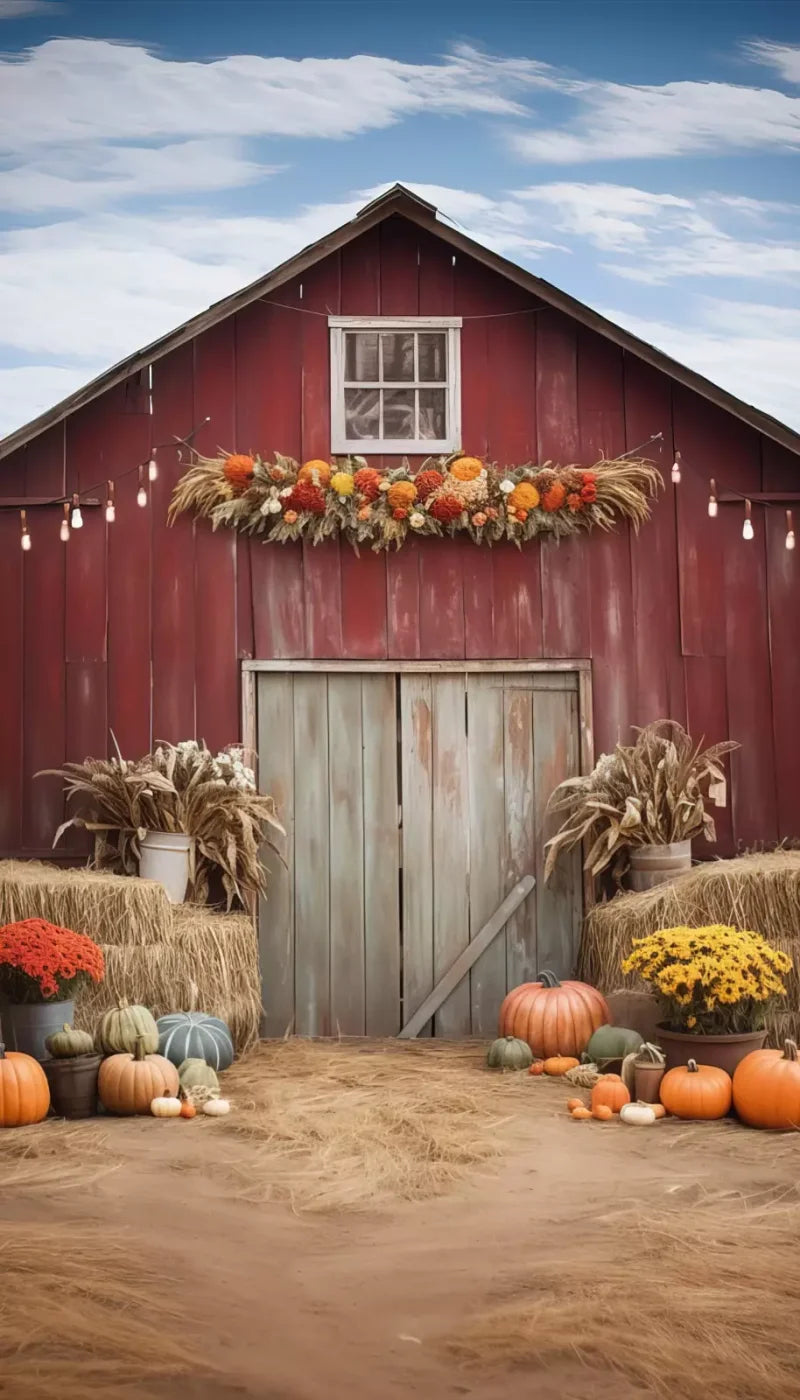 Autumn Hay Barn 8’X14’ Ultracloth (96 X 168 Inch) Backdrop