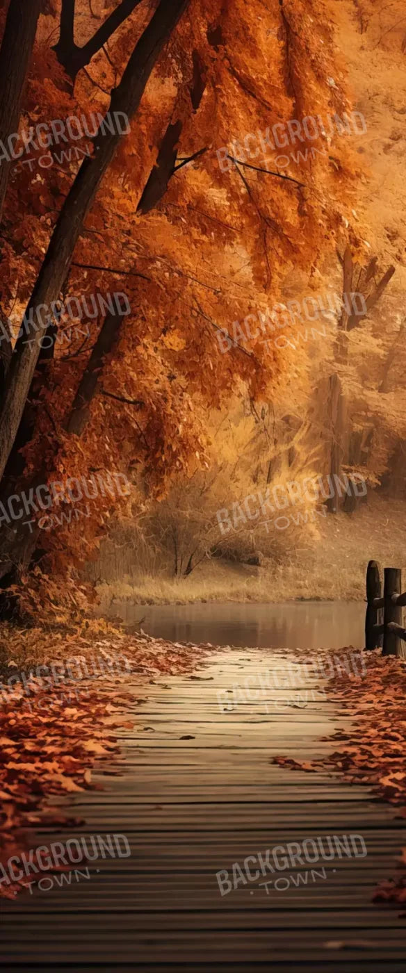 Autumn Lake Path 5’X12’ Ultracloth For Westcott X-Drop (60 X 144 Inch) Backdrop