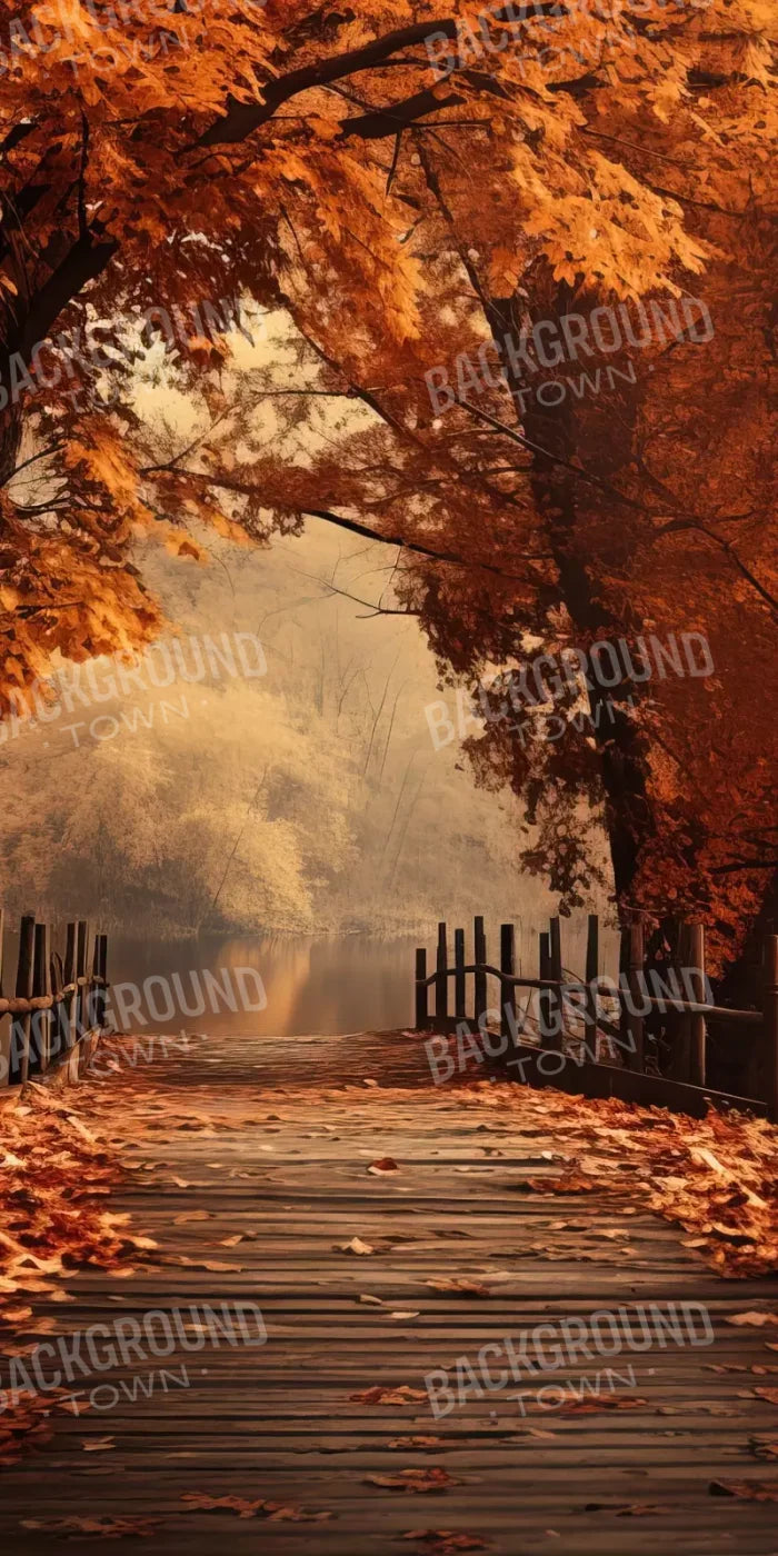 Autumn Lake Path Ii 8’X16’ Ultracloth (96 X 192 Inch) Backdrop
