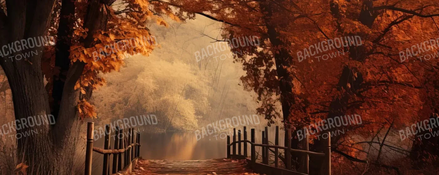 Autumn Lake Path Ii 20’X8’ Ultracloth (240 X 96 Inch) Backdrop