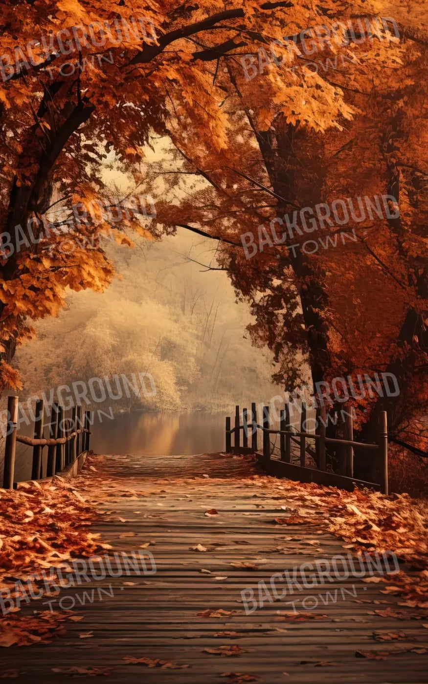 Autumn Lake Path Ii 5’X8’ Ultracloth (60 X 96 Inch) Backdrop
