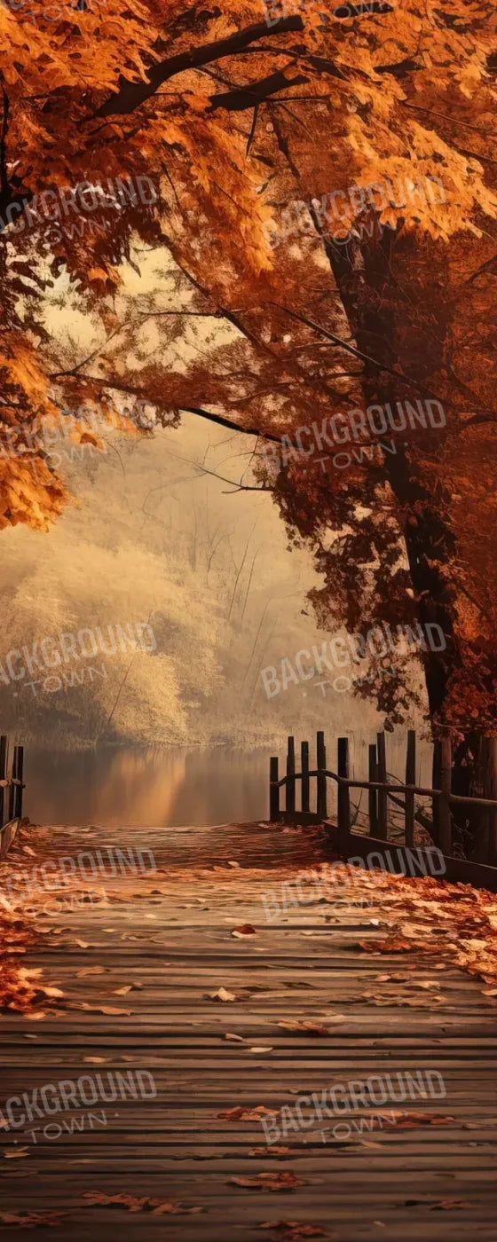 Autumn Lake Path Ii 8’X20’ Ultracloth (96 X 240 Inch) Backdrop
