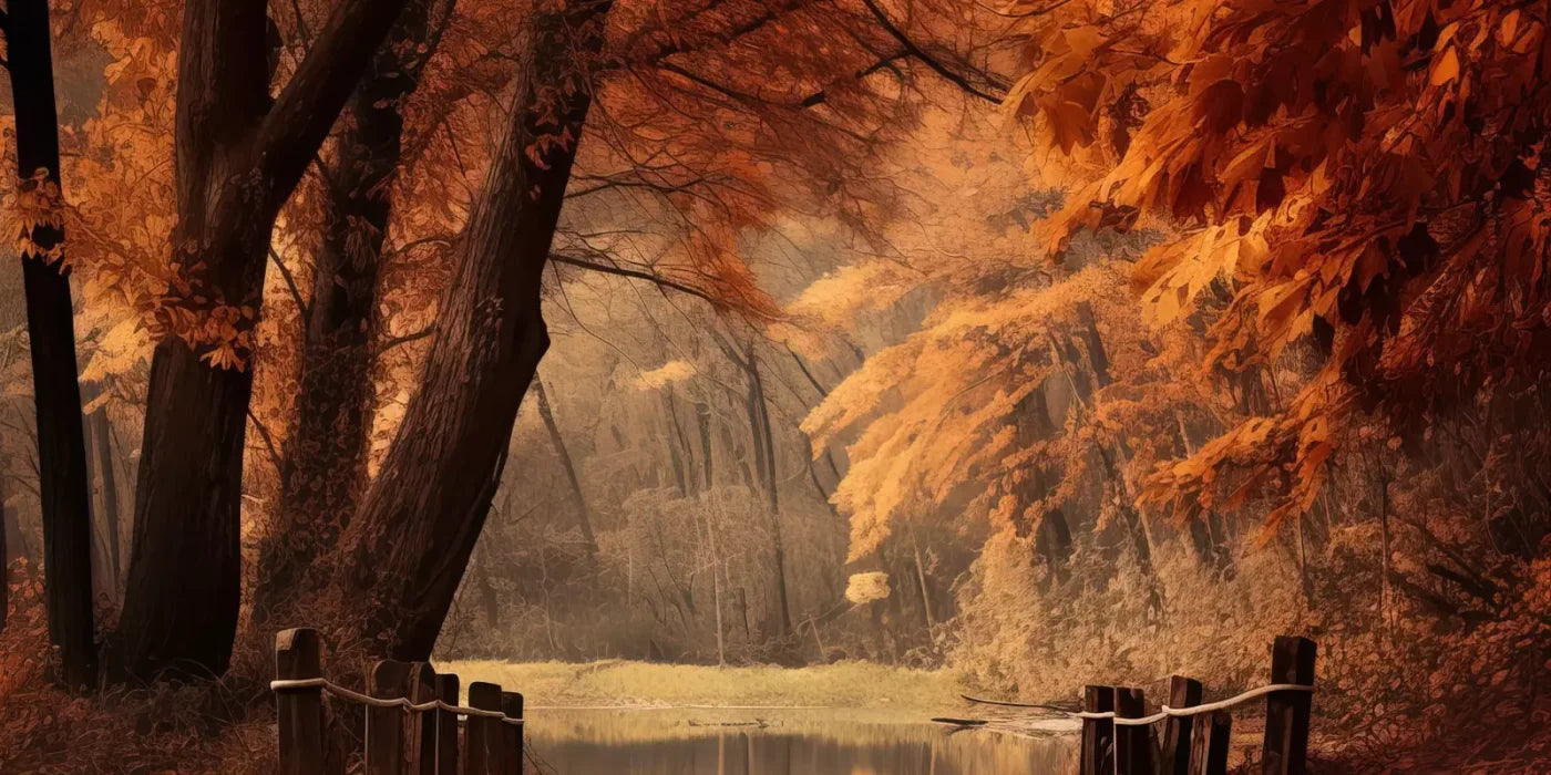 Autumn Lake Path Iii 16’X8’ Ultracloth (192 X 96 Inch) Backdrop