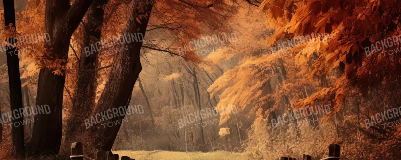 Autumn Lake Path Iii 20’X8’ Ultracloth (240 X 96 Inch) Backdrop