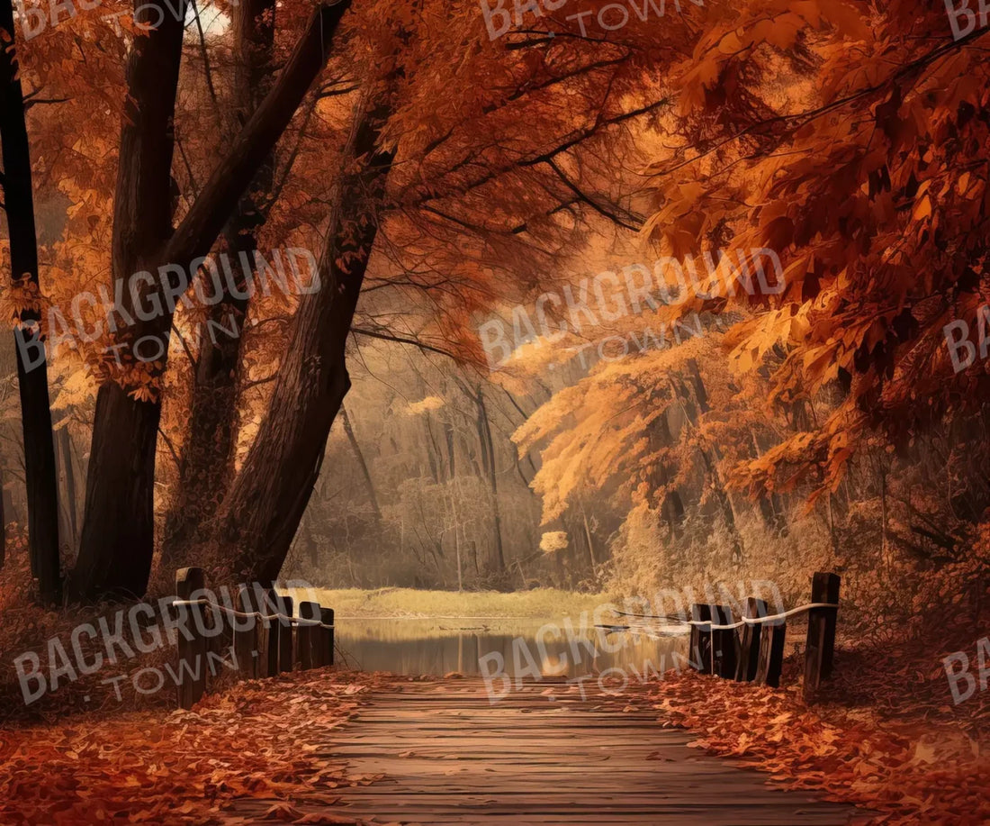 Autumn Lake Path Iii 5’X4’2 Fleece (60 X 50 Inch) Backdrop