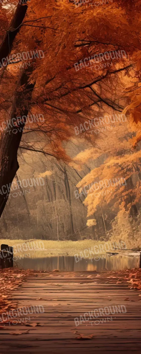 Autumn Lake Path Iii 8’X20’ Ultracloth (96 X 240 Inch) Backdrop