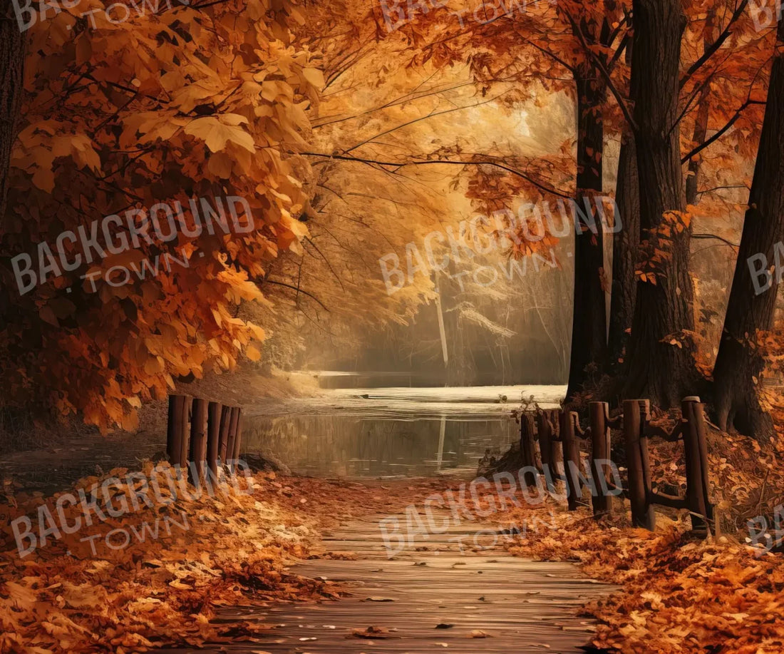Autumn Lake Path Iv 5’X4’2 Fleece (60 X 50 Inch) Backdrop