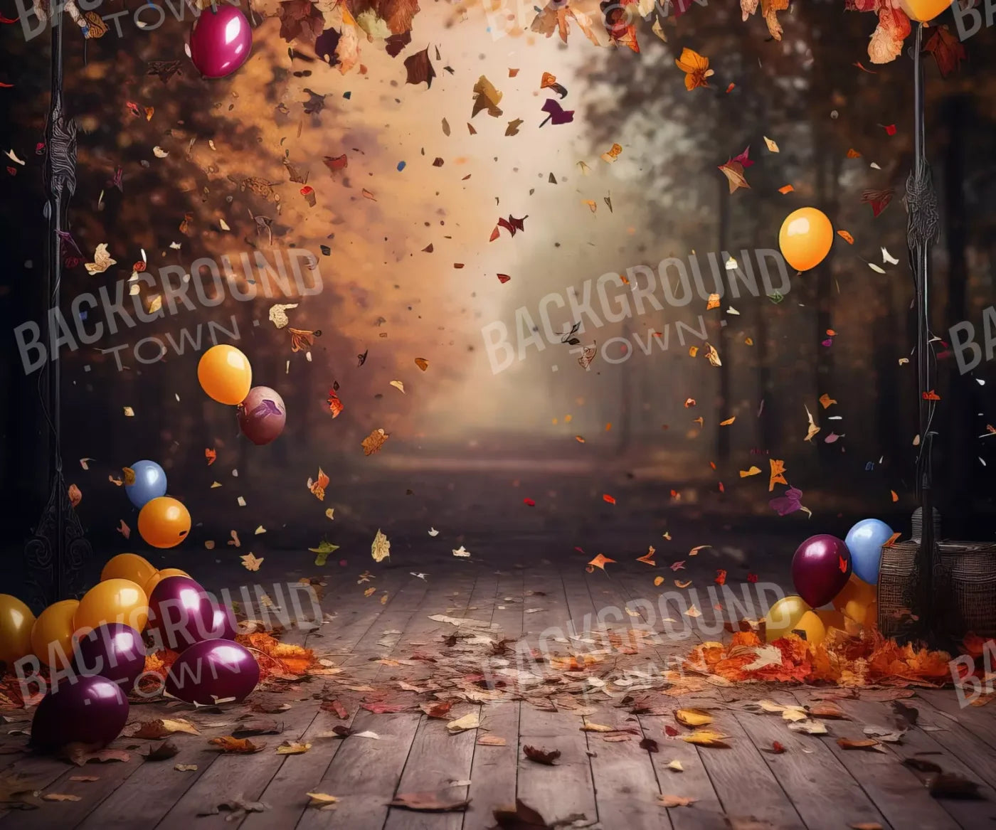Autumn Party Ii 12’X10’ Ultracloth (144 X 120 Inch) Backdrop