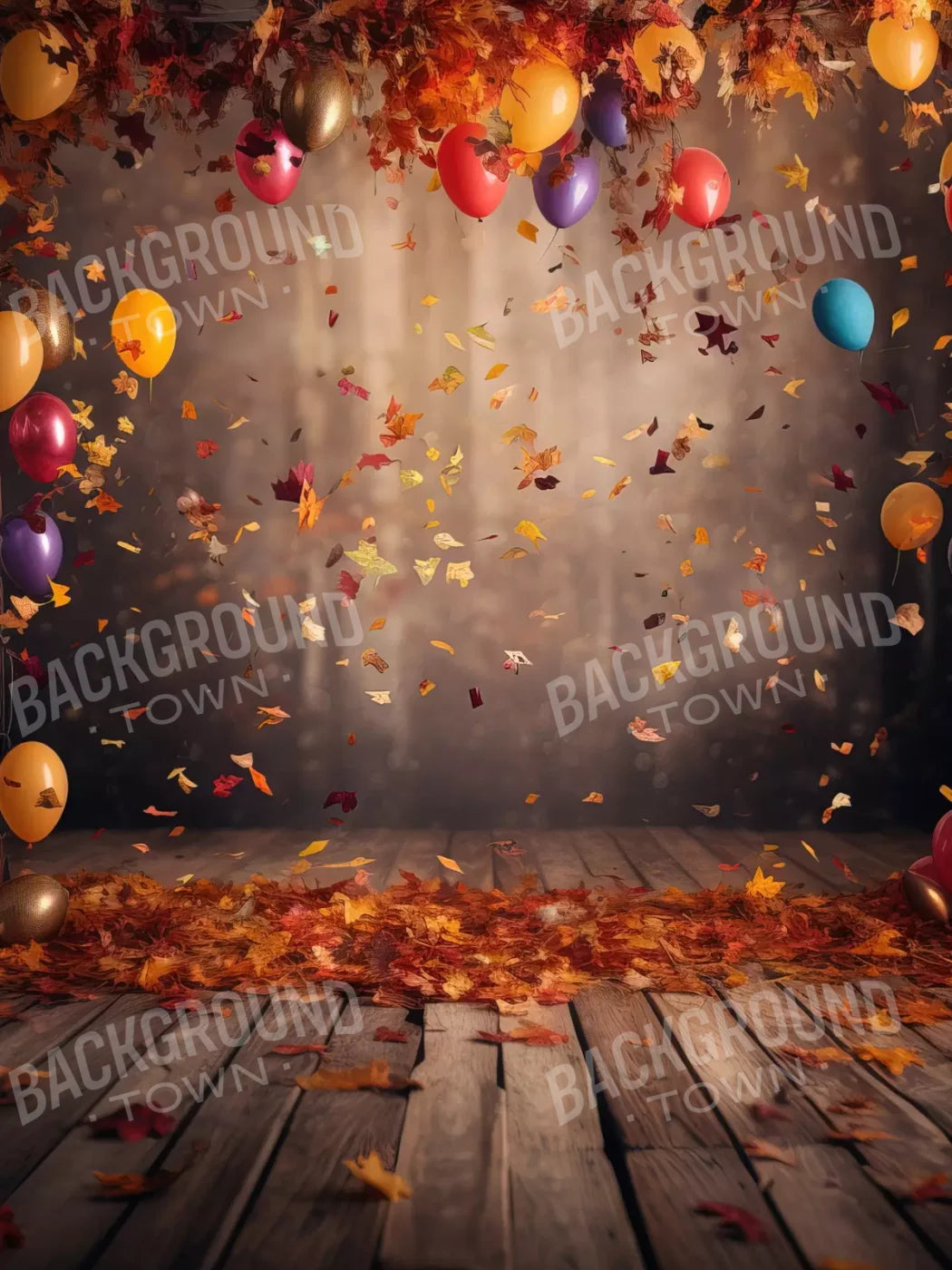 Autumn Party 5’X6’8 Fleece (60 X 80 Inch) Backdrop