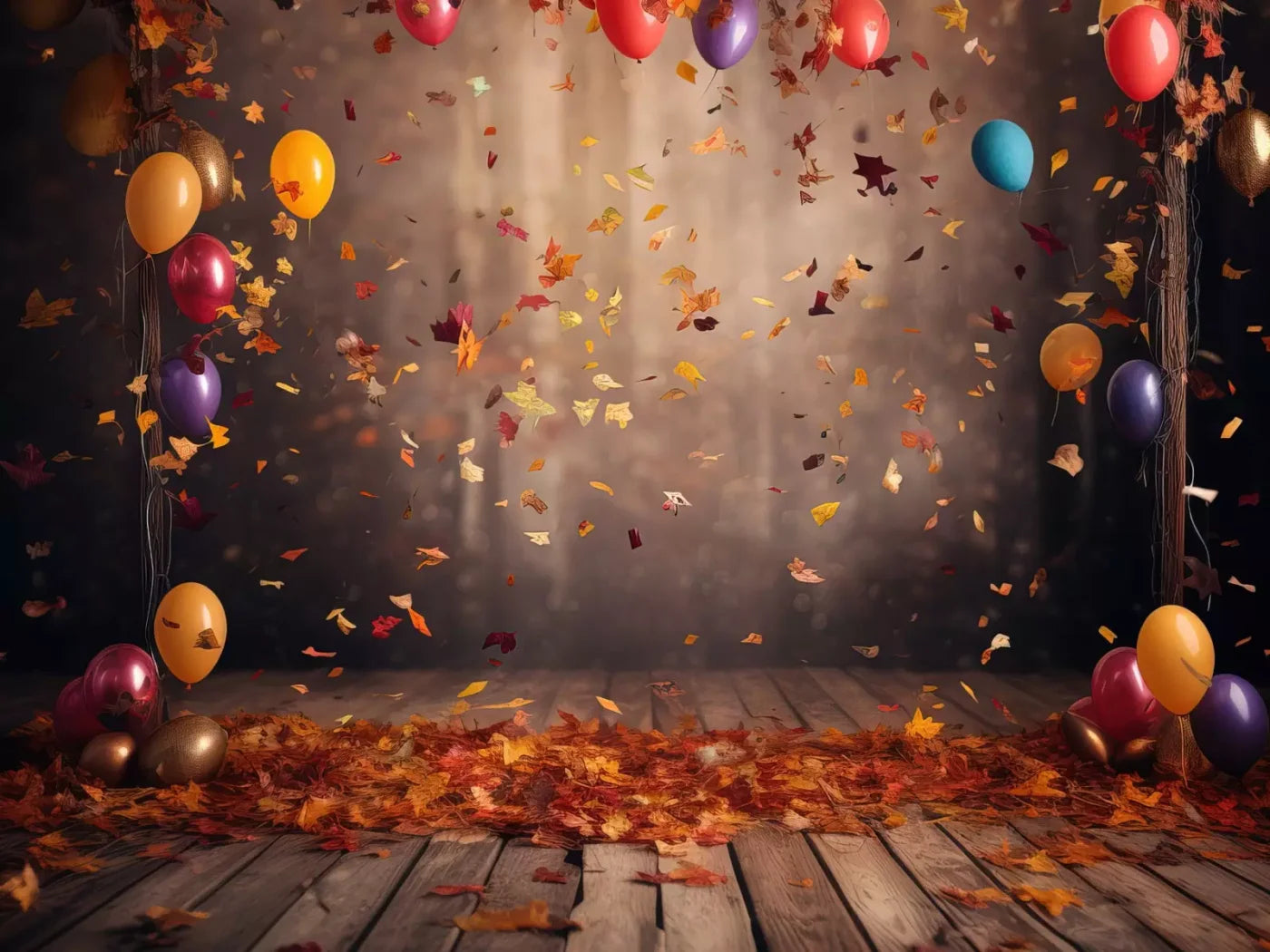 Autumn Party 6’8X5’ Fleece (80 X 60 Inch) Backdrop
