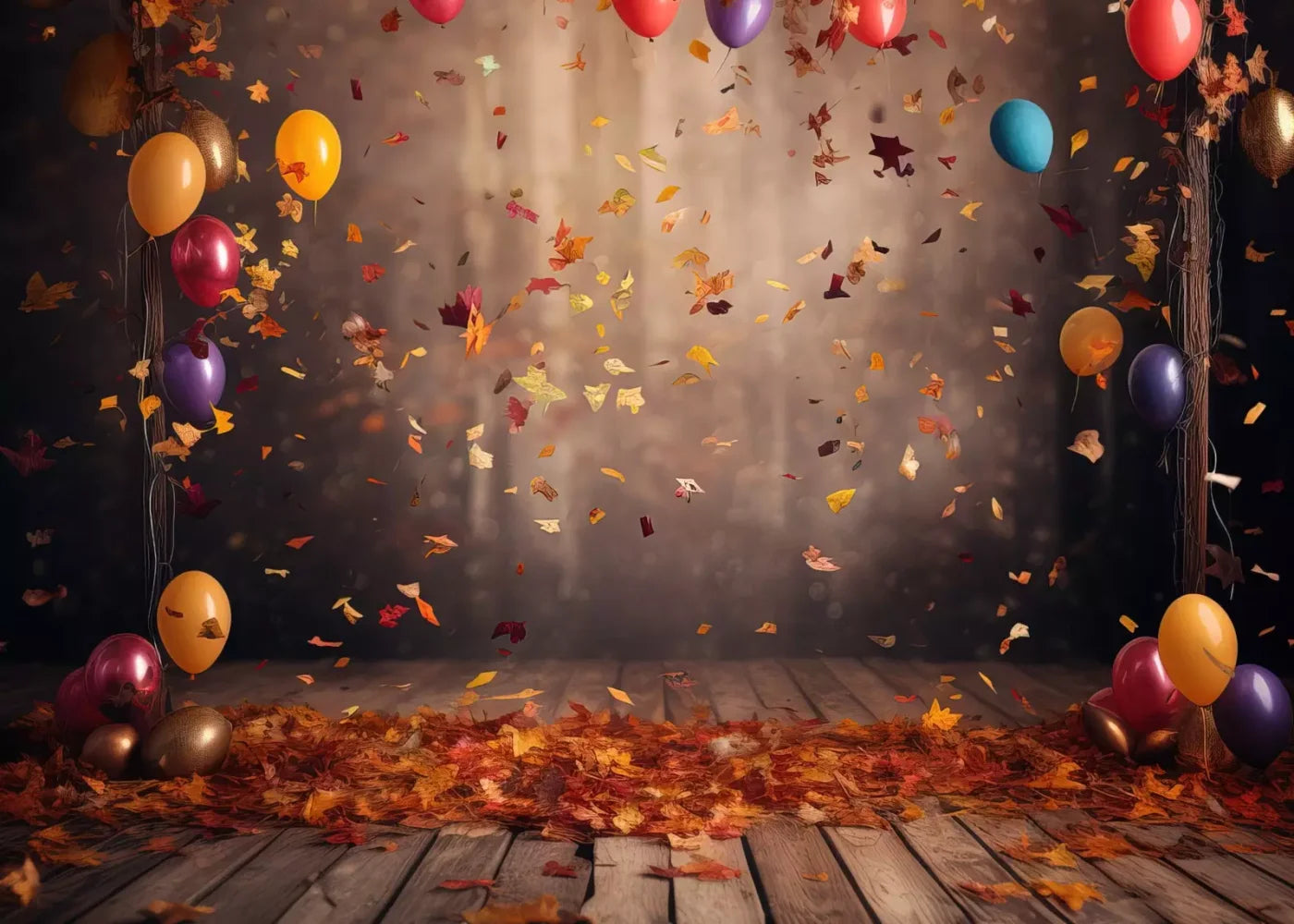 Autumn Party 7’X5’ Ultracloth (84 X 60 Inch) Backdrop