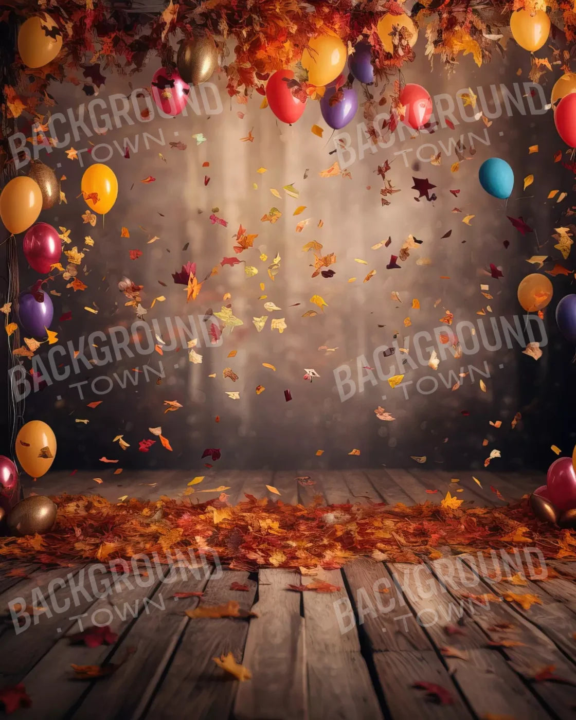 Autumn Party 8’X10’ Fleece (96 X 120 Inch) Backdrop