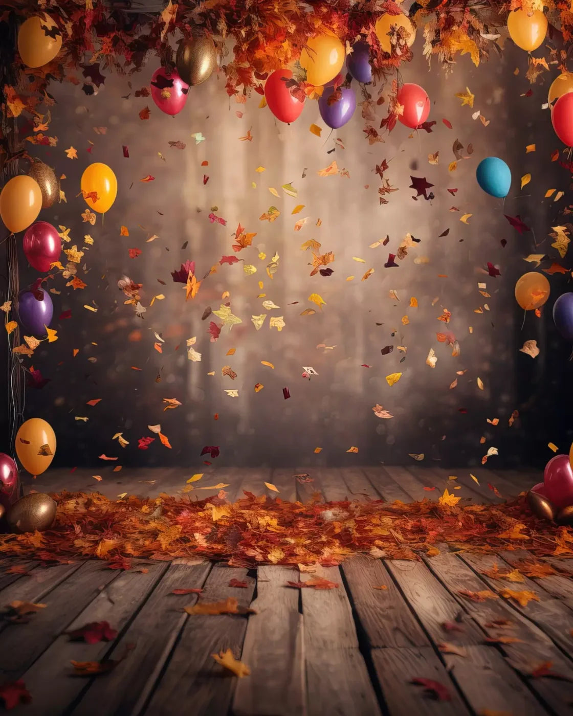 Autumn Party 8’X10’ Fleece (96 X 120 Inch) Backdrop