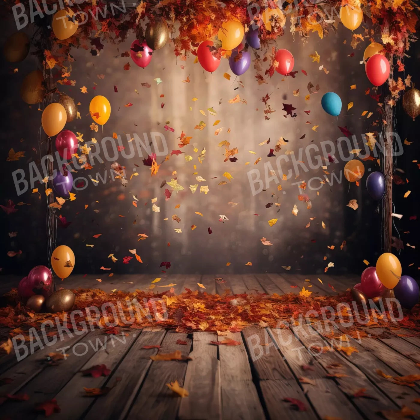 Autumn Party 8’X8’ Fleece (96 X Inch) Backdrop
