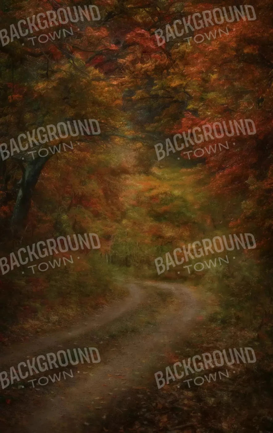 Autumn Road 10X16 Ultracloth ( 120 X 192 Inch ) Backdrop