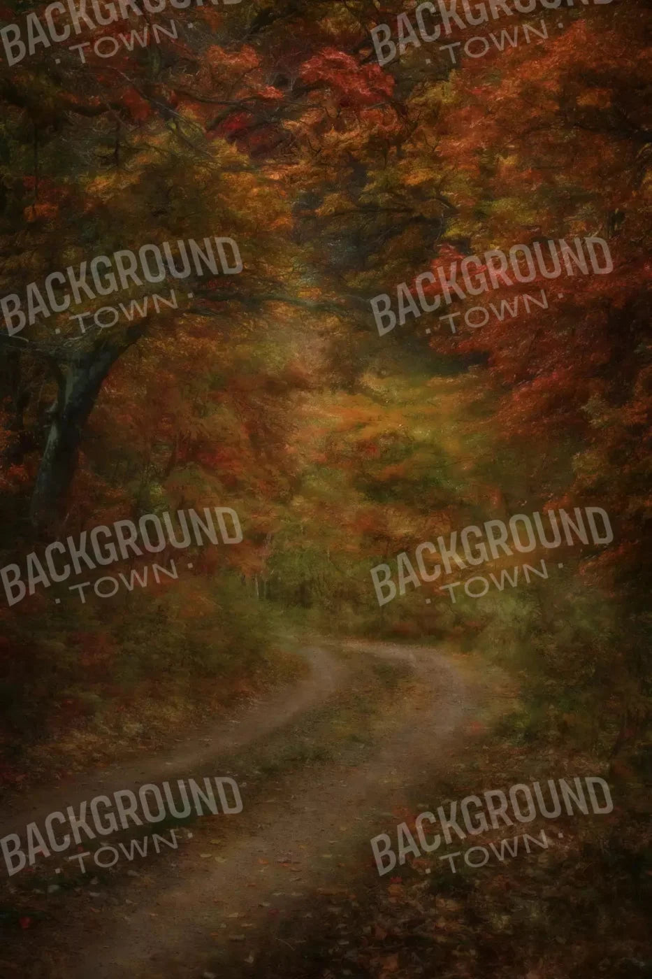 Autumn Road 5X8 Ultracloth ( 60 X 96 Inch ) Backdrop