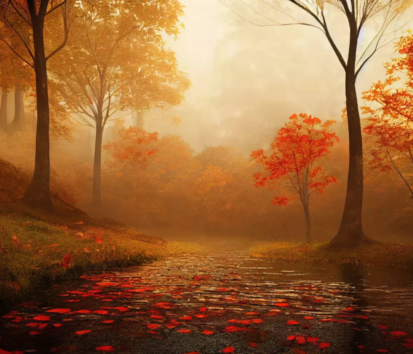 Autumn Sunrise 12X10 Ultracloth ( 144 X 120 Inch ) Backdrop