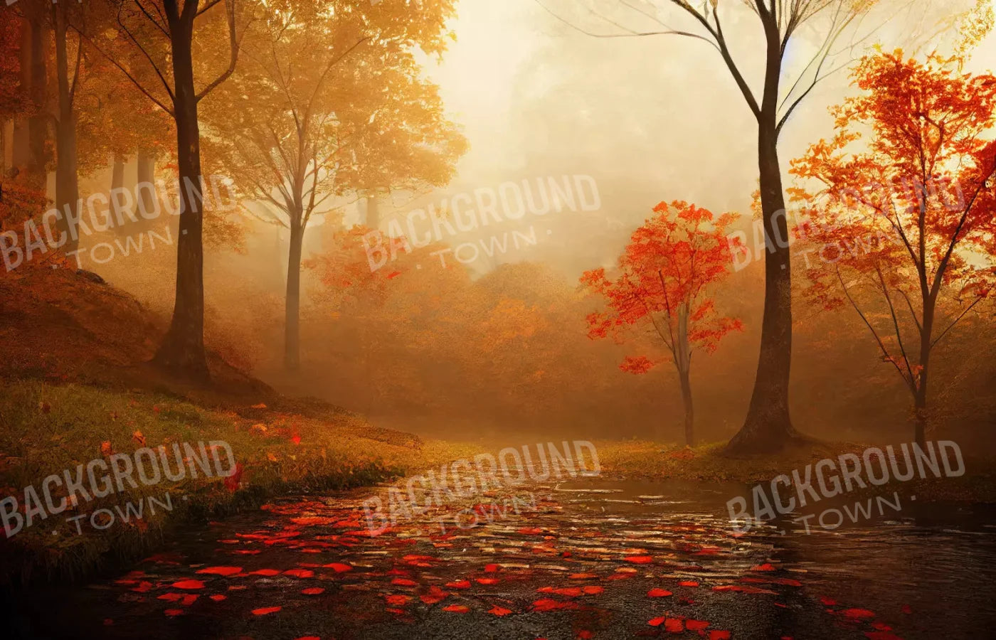 Autumn Sunrise 12X8 Ultracloth ( 144 X 96 Inch ) Backdrop