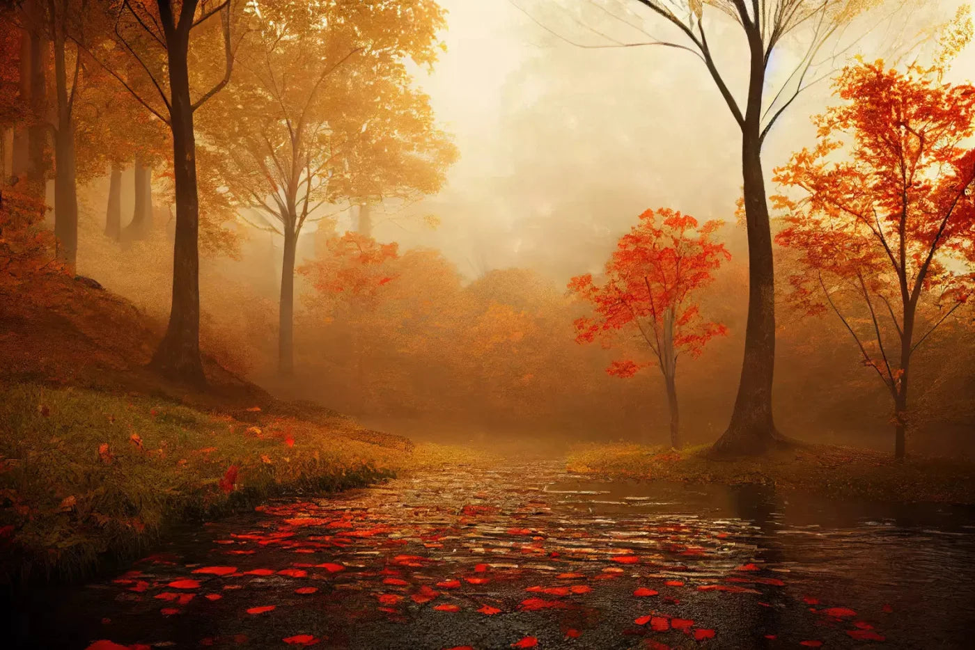 Autumn Sunrise 8X5 Ultracloth ( 96 X 60 Inch ) Backdrop