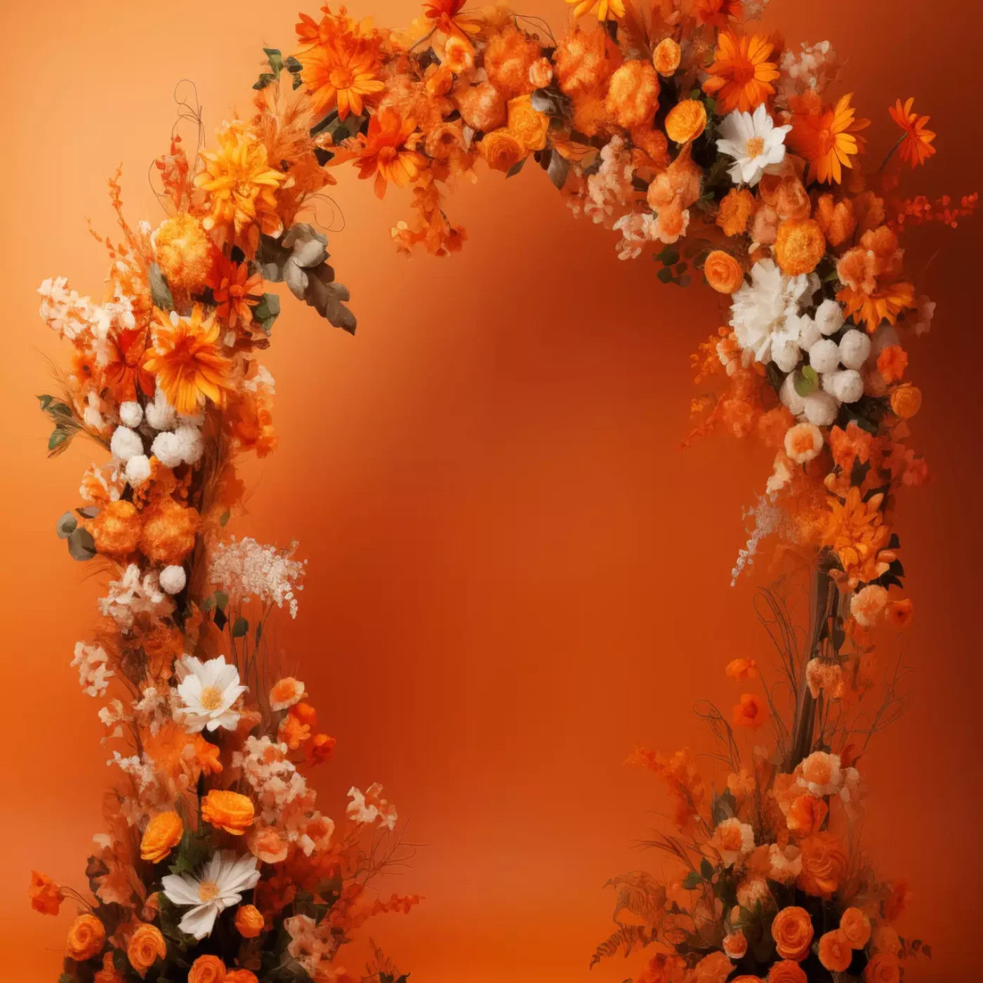 Orange Studio Floral Arch 8’X8’ Fleece (96 X Inch) Backdrop