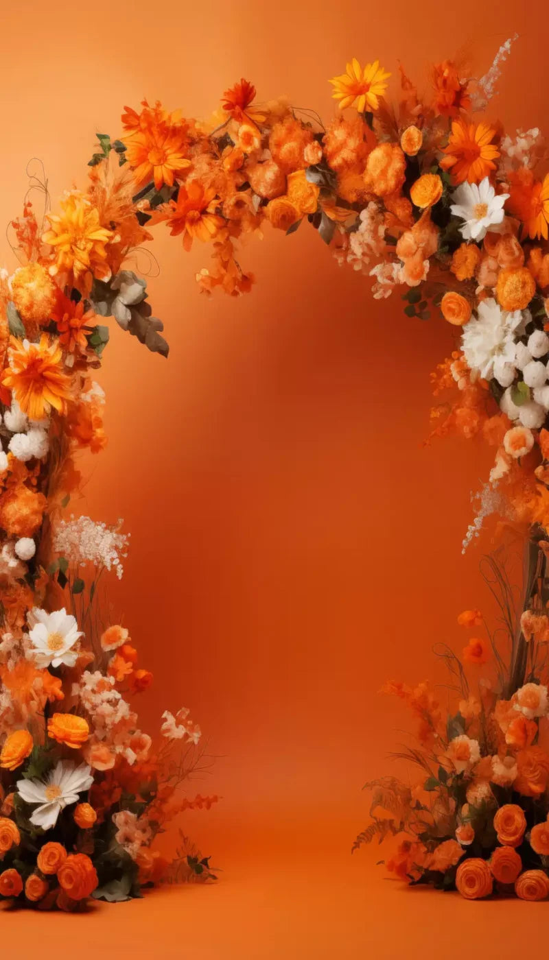 Orange Studio Floral Arch 8’X14’ Ultracloth (96 X 168 Inch) Backdrop
