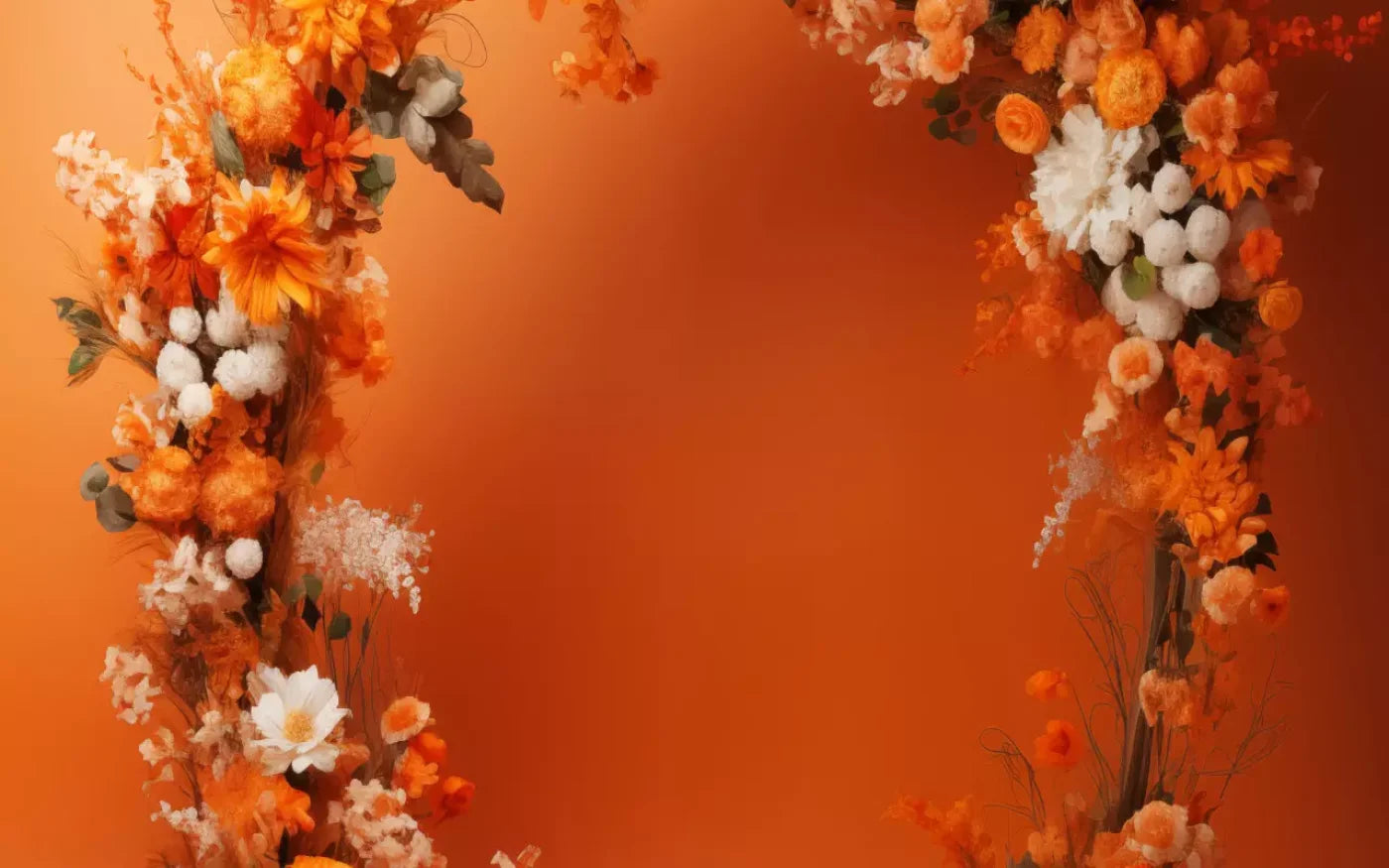 Orange Studio Floral Arch 16’X10’ Ultracloth (192 X 120 Inch) Backdrop