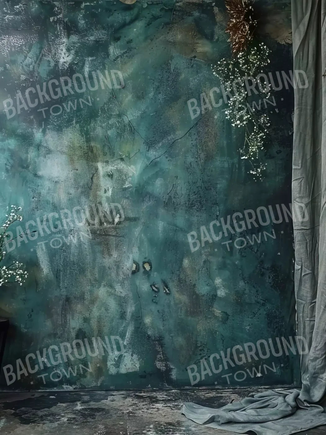 Azure Blue Wall 5’X6’8 Fleece (60 X 80 Inch) Backdrop
