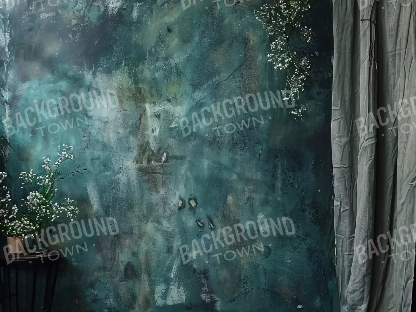 Azure Blue Wall 6’8X5’ Fleece (80 X 60 Inch) Backdrop