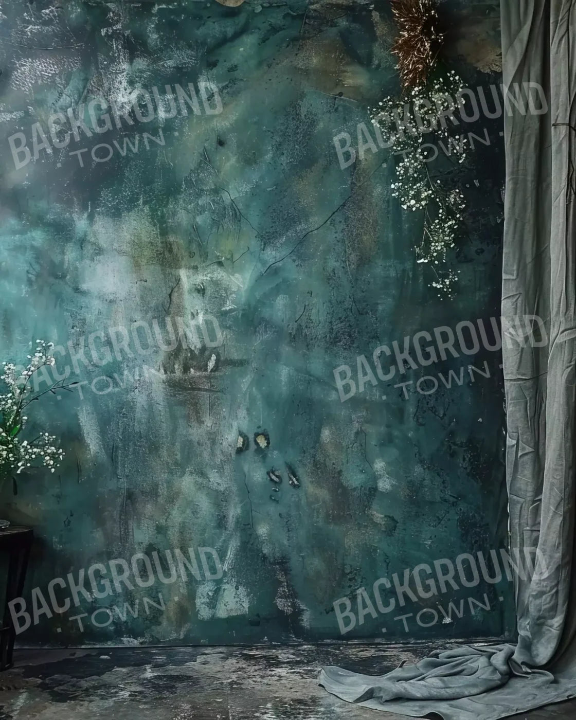 Azure Blue Wall 8’X10’ Fleece (96 X 120 Inch) Backdrop