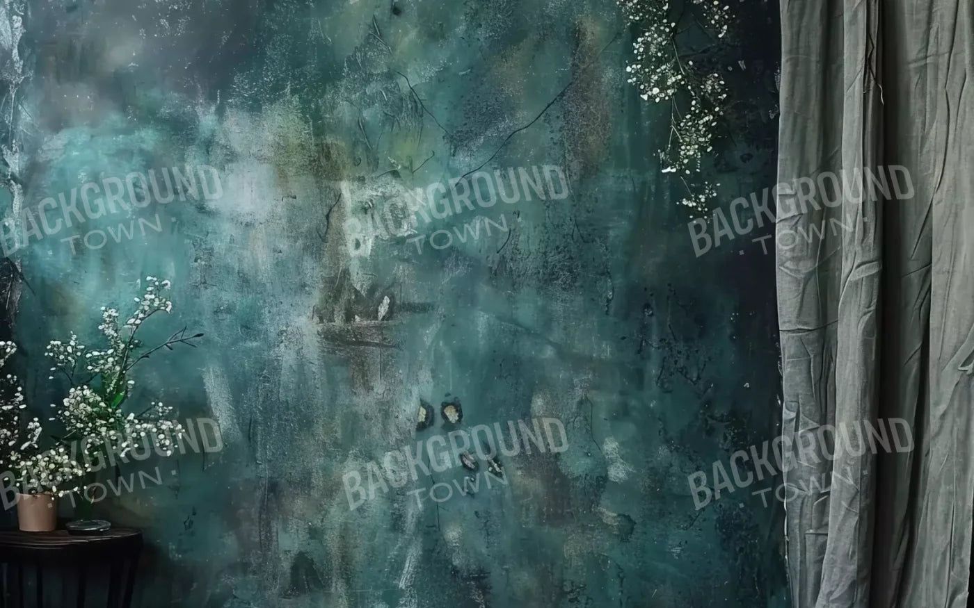 Azure Blue Wall 8’X5’ Ultracloth (96 X 60 Inch) Backdrop