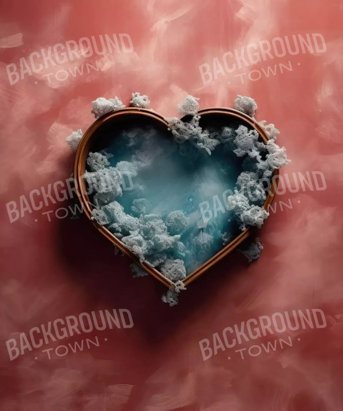 Baby Blue Heart Basket V 10’X12’ Ultracloth (120 X 144 Inch) Backdrop