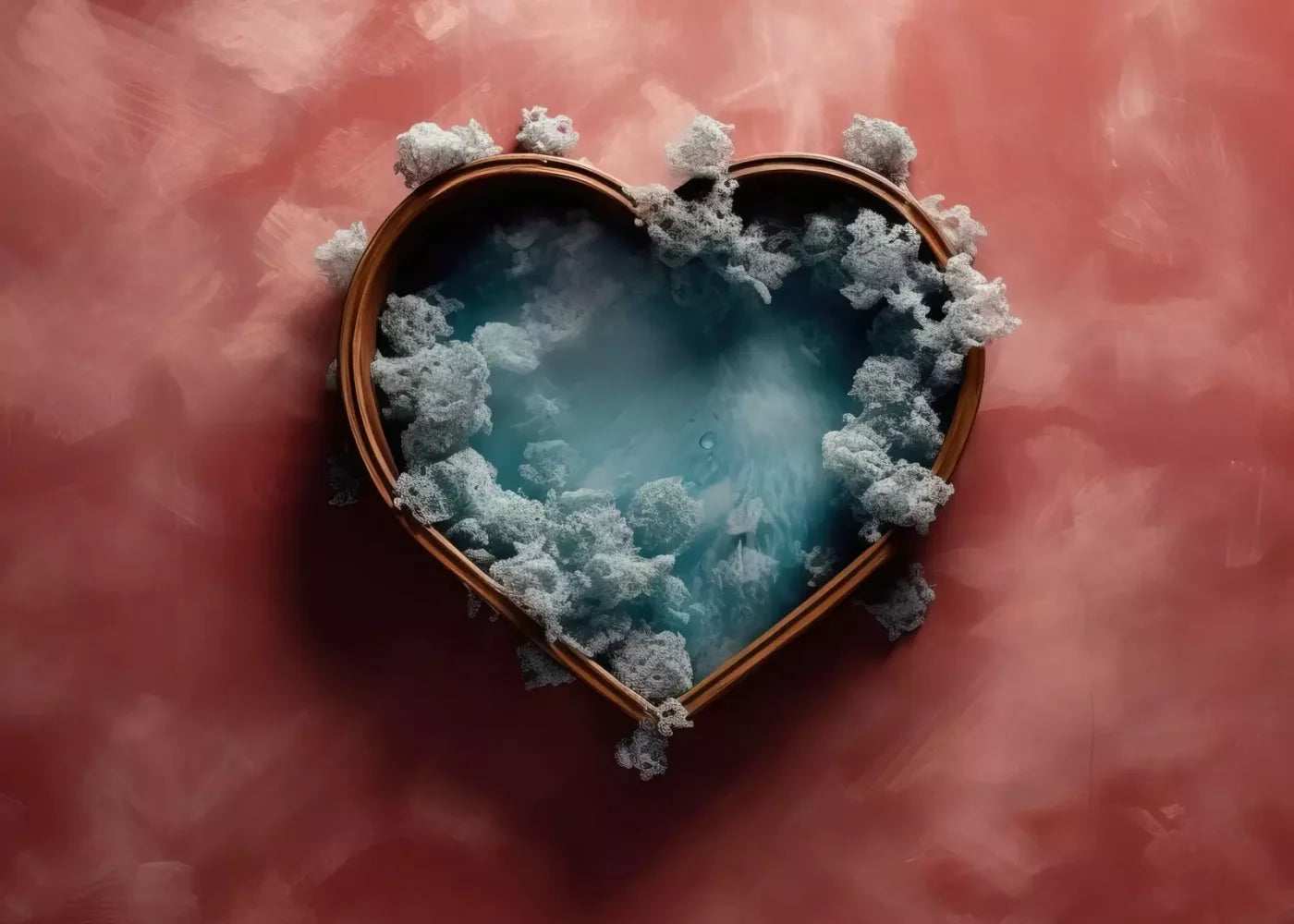Baby Blue Heart Basket V 7’X5’ Ultracloth (84 X 60 Inch) Backdrop