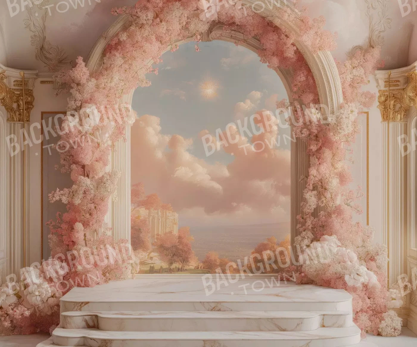 Baby Pink Archway 12’X10’ Ultracloth (144 X 120 Inch) Backdrop