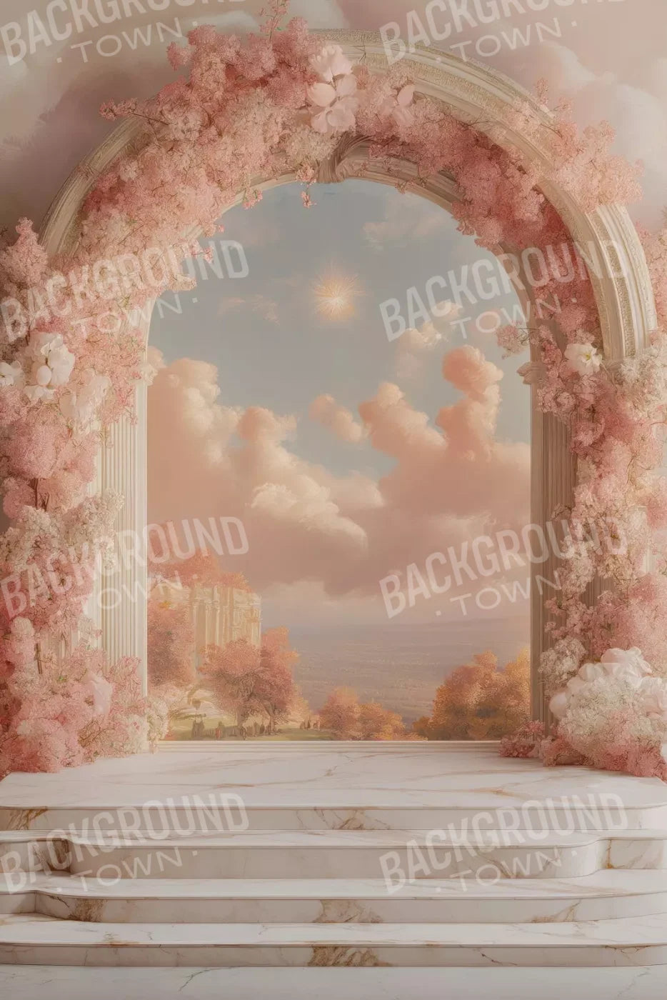 Baby Pink Archway 8’X12’ Ultracloth (96 X 144 Inch) Backdrop
