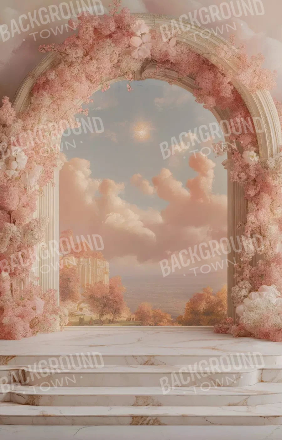 Baby Pink Archway 9’X14’ Ultracloth (108 X 168 Inch) Backdrop