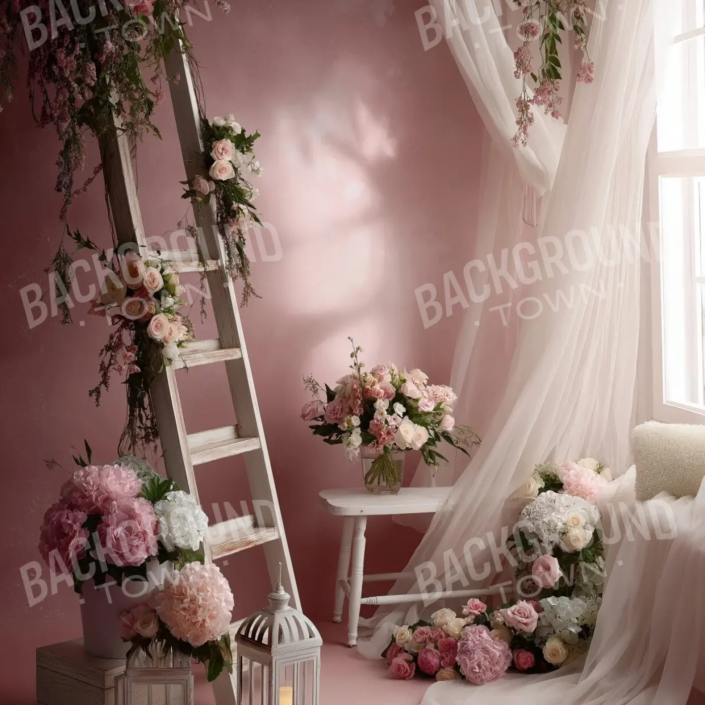 Baby Pink Room 10’x10’ UltraCloth (120 x 120 inch) Backdrop