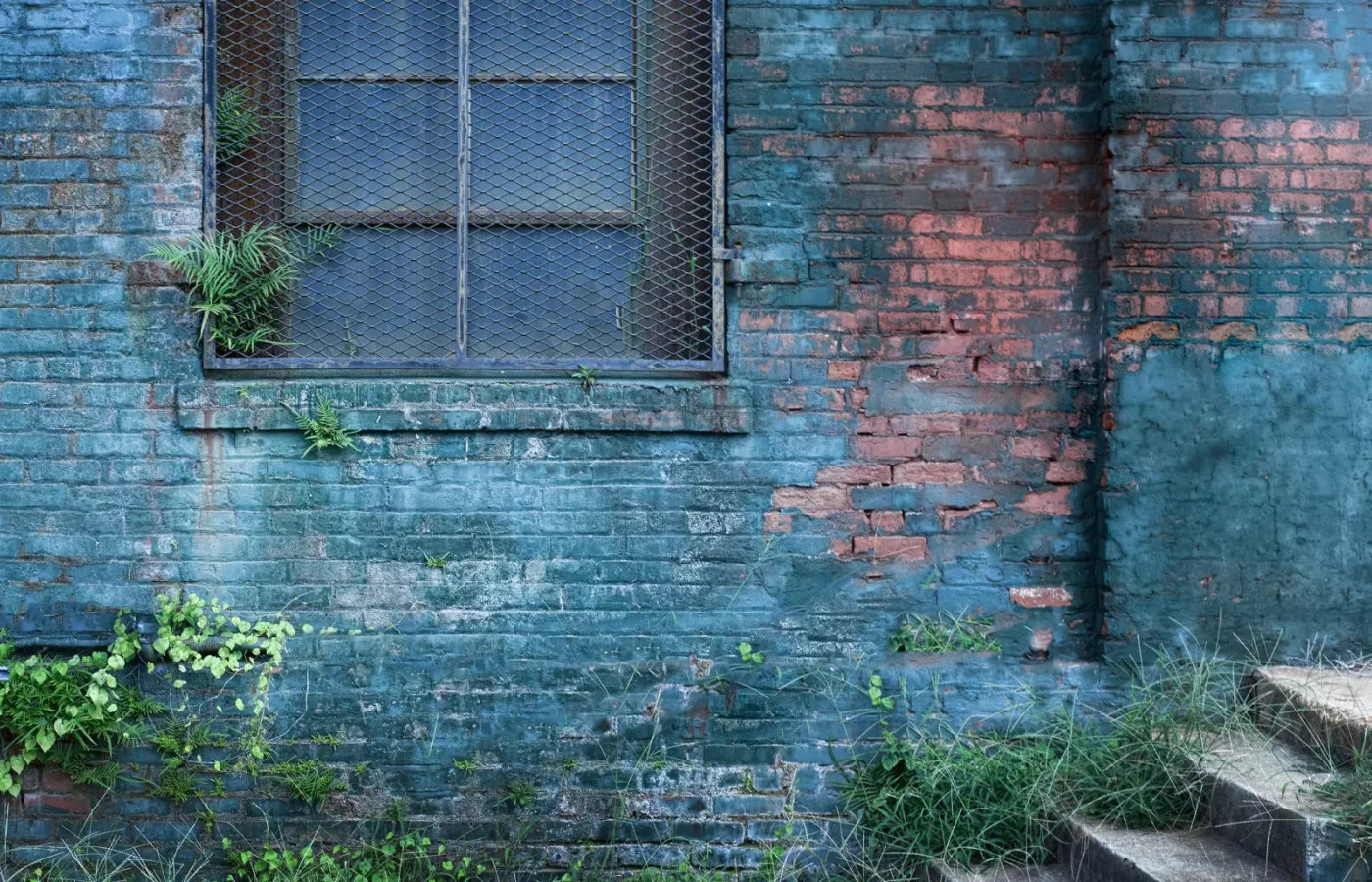 Back Alley Blue 12X8 Ultracloth ( 144 X 96 Inch ) Backdrop