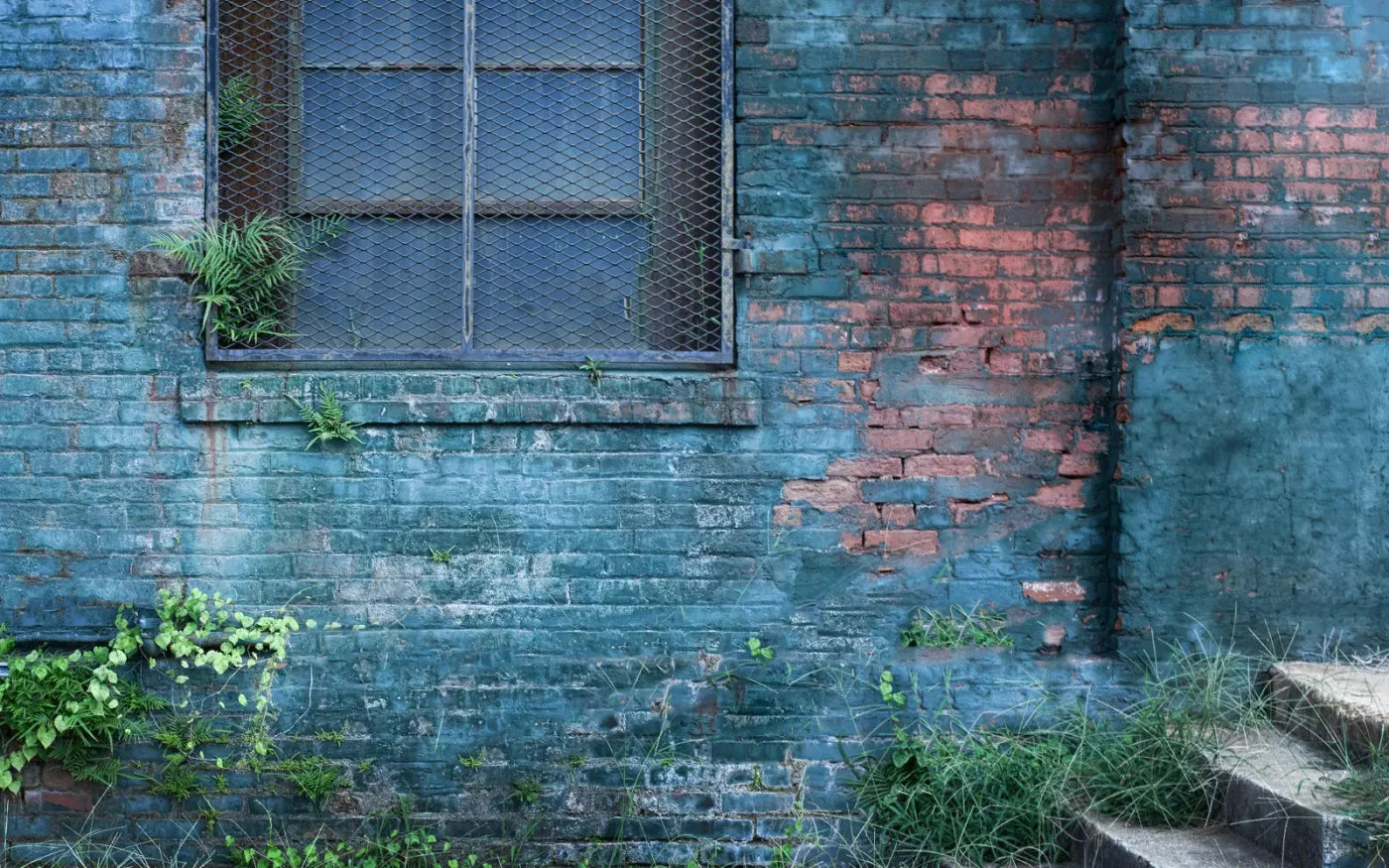 Back Alley Blue 14X9 Ultracloth ( 168 X 108 Inch ) Backdrop